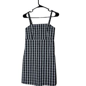 Hollister Black Plaid Mini Dress Size XS